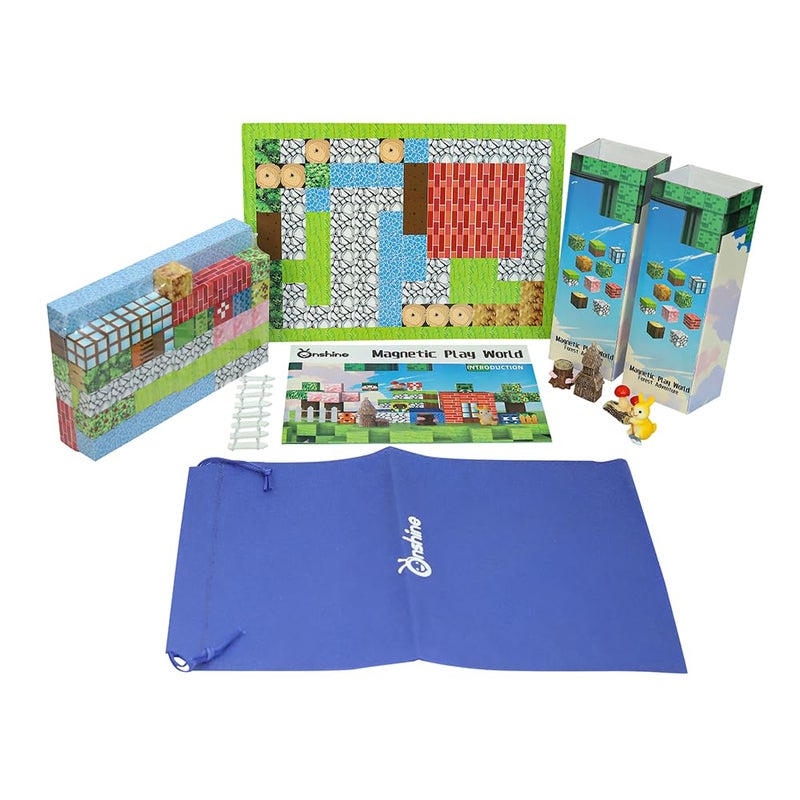 Knick Knack Magnetic Play World - Forest Adventure Building Blocks Set (106 Pieces) for Kids Ages 3+ - Image 5